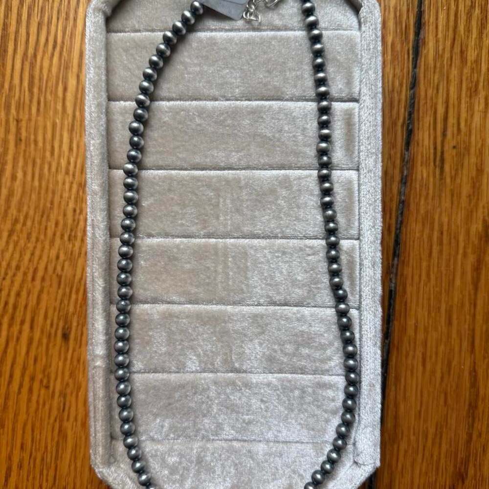 Authentic Sterling Silver Desert Pearl Necklace 18-20 inch